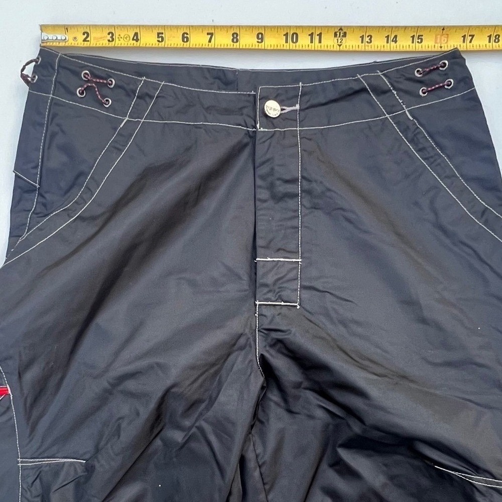 LA Cable Extreme Cable Jeans Co Mens 34 Black Tech Cargo Shorts Y2K Streetwear - Picture 3 of 16